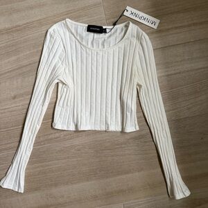 MINKPINK long sleeve crop top Medium
